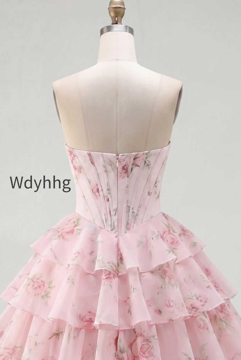yellow-a-line-floral-corset-short-fringed-strapless-homecoming-dress-with-ruffles