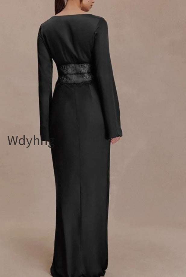 deep-v-neck-lace-panel-bodycon-maxi-lace-dress