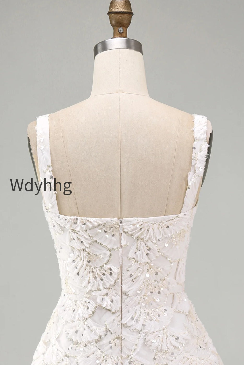 ivory-sparkly-sequin-floral-tight-short-a-line-homecoming-dress