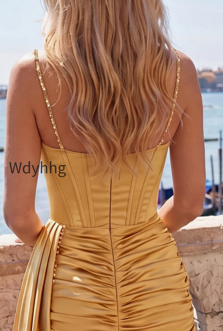 sparkly-gold-satin-fringed-beaded-tight-short-corset-homecoming-dress