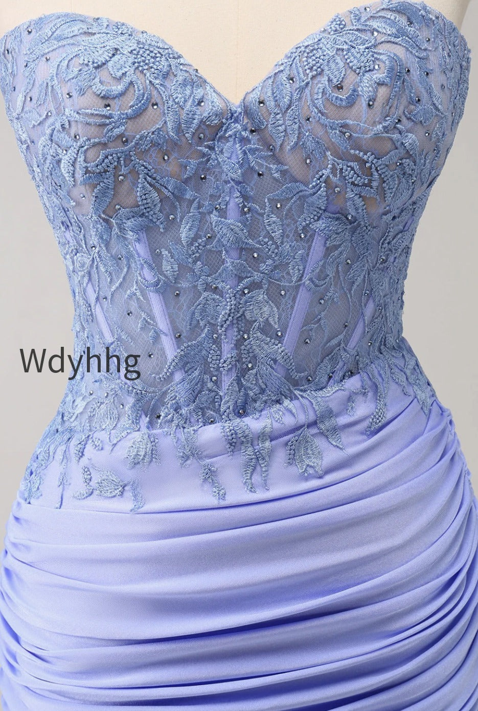 lilac-strapless-corset-pleated-tight-homecoming-dress-with-appliques