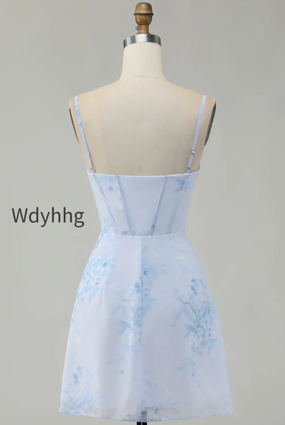 light-blue-floral-tight-ruched-short-corset-homecoming-dress