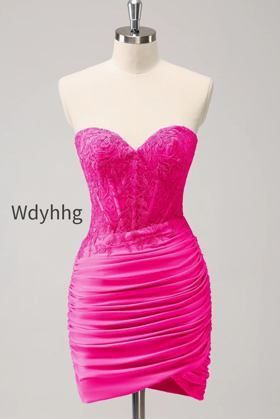 lilac-strapless-corset-pleated-tight-homecoming-dress-with-appliques
