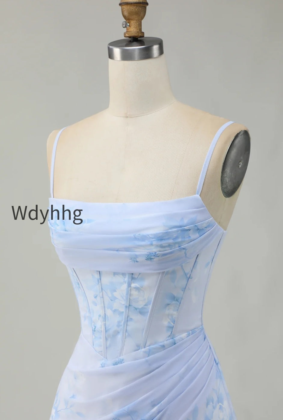 light-blue-floral-tight-ruched-short-corset-homecoming-dress