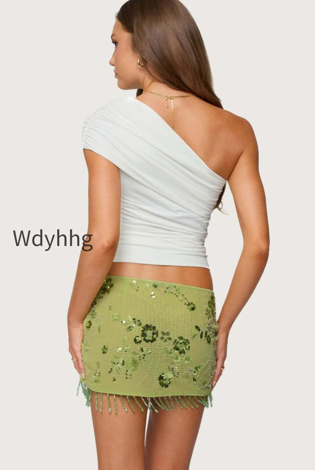 sequin-floral-print-high-waist-mini-skirt
