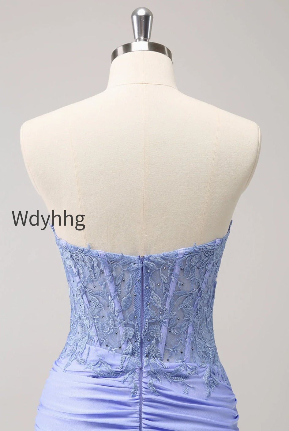 lilac-strapless-corset-pleated-tight-homecoming-dress-with-appliques