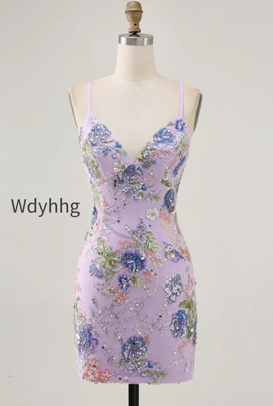 sparkly-pink-beaded-floral-short-tight-homecoming-dress-with-sequins