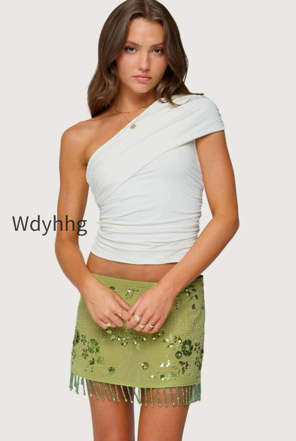 sequin-floral-print-high-waist-mini-skirt