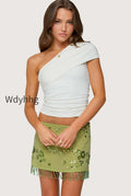 sequin-floral-print-high-waist-mini-skirt