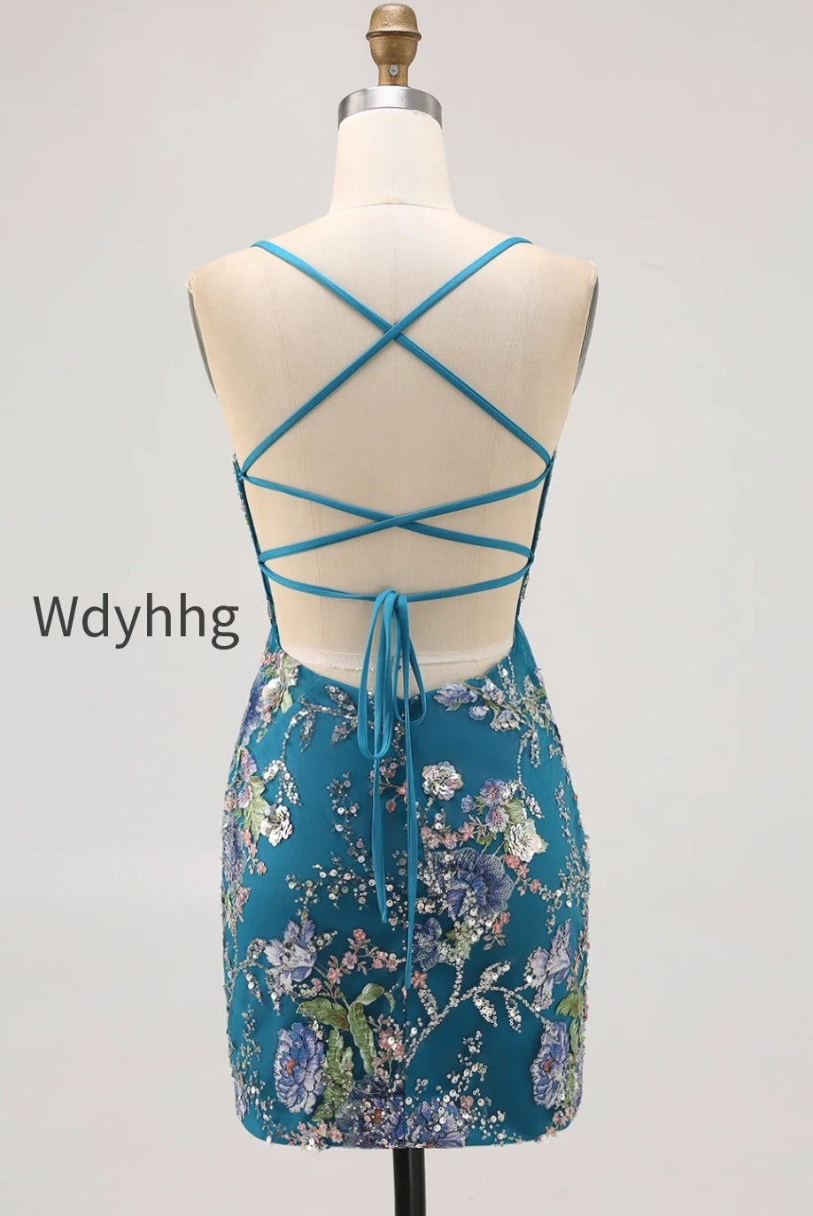 sparkly-pink-beaded-floral-short-tight-homecoming-dress-with-sequins